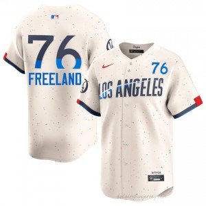 Cream Alex Freeland #76 Men Baseball Jersey | Dodgers Limited Edition MLB Player Gear 7073tr44