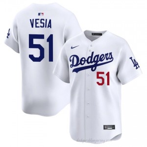 Alex Vesia #51 White Baseball Jersey | Men LA Dodgers Premium MLB Uniform 2x2G2842
