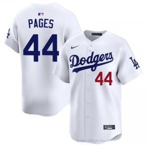 #44 Andy Pages White On-Field Style Baseball Jersey | Men Authentic LA Dodgers MLB Apparel OCq7y447