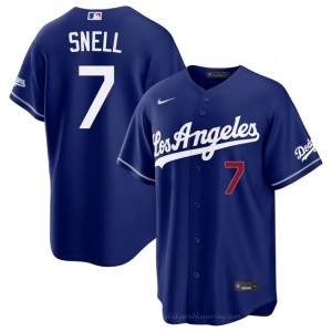 #7 Blake Snell Royal On-Field Style Baseball Jersey | Men Authentic Dodgers MLB Apparel 8bn52554