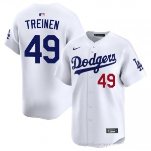 White Blake Treinen #49 Men Baseball Jersey | LA Dodgers Limited Edition MLB Player Gear O5V06057