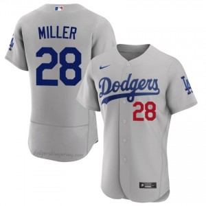 Bobby Miller #28 Gray Baseball Jersey | Men Los Angeles Dodgers Premium MLB Uniform Nmlk6159