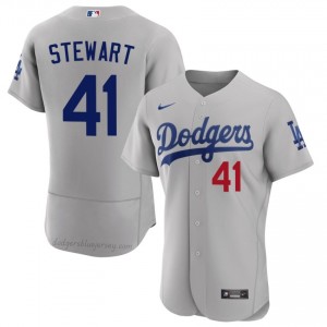 Los Angeles Dodgers Brock Stewart #41 Gray Men Premium Jersey | MLB Collectible Baseball Uniform 6I1WN776