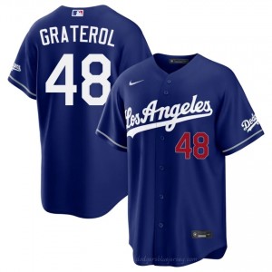 #48 Brusdar Graterol Royal On-Field Style Baseball Jersey | Men Authentic Los Angeles Dodgers MLB Apparel eDQ54y64