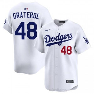 Men Brusdar Graterol #48 LA Dodgers White Elite Baseball Jersey| Stitched Authentic Ns1eo629