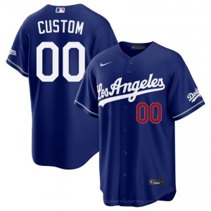 #00 Custom Royal On-Field Style Baseball Jersey | Men Authentic LA Dodgers MLB Apparel 47hmkb83