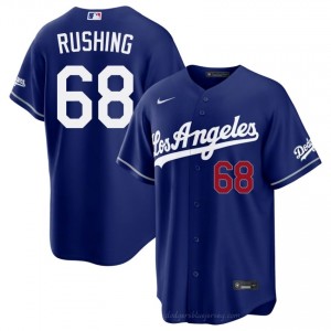 #68 Dalton Rushing Royal On-Field Style Baseball Jersey | Men Authentic L.A. Dodgers MLB Apparel 053Tg828