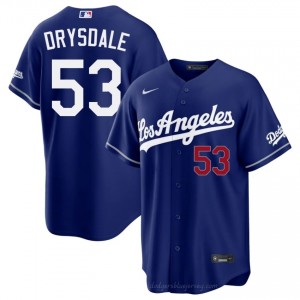 #53 Don Drysdale Royal On-Field Style Baseball Jersey | Men Authentic Dodgers MLB Apparel 88825y48