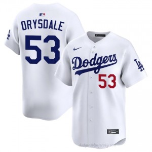 LA Dodgers Don Drysdale #53 White Men Premium Jersey | MLB Collectible Baseball Uniform 8cG15O35