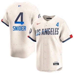 Men Duke Snider #4 Cream Alternate Limited Baseball Jersey | Dodgers Official MLB Design 1j70m768