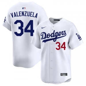 White Fernando Valenzuela #34 Men Baseball Jersey | LA Dodgers Limited Edition MLB Player Gear mfNaIU74
