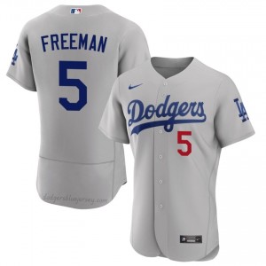 Men Freddie Freeman #5 Gray Alternate Limited Baseball Jersey | Los Angeles Dodgers Official MLB Design 1q12oT45