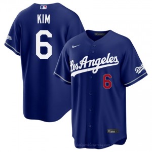 #6 Hyeseong Kim Royal On-Field Style Baseball Jersey | Men Authentic Los Angeles Dodgers MLB Apparel 44827o10