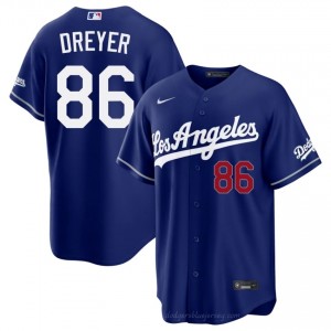 #86 Jack Dreyer Royal On-Field Style Baseball Jersey | Men Authentic LA Dodgers MLB Apparel I0E6P074