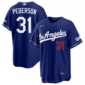 #31 Joc Pederson Royal On-Field Style Baseball Jersey | Men Authentic L.A. Dodgers MLB Apparel 3m45ot95