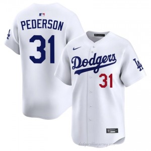 LA Dodgers Joc Pederson #31 White Men Premium Jersey | MLB Collectible Baseball Uniform Mu5l8f93