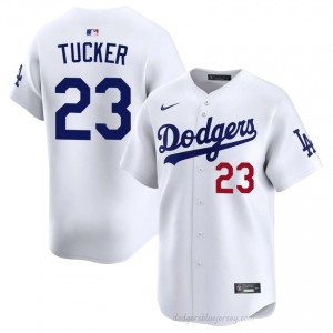 LA Dodgers Kyle Tucker #23 White Men Premium Jersey | MLB Collectible Baseball Uniform d8fD1375