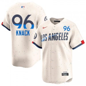 #96 Landon Knack Cream On-Field Style Baseball Jersey | Men Authentic Dodgers MLB Apparel 4m100m76