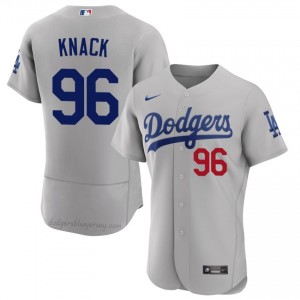 Los Angeles Dodgers Landon Knack #96 Gray Men Premium Jersey | MLB Collectible Baseball Uniform f4882r44