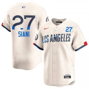 Cream Michael Siani #27 Men Baseball Jersey | Dodgers Limited Edition MLB Player Gear Mw8Bl090