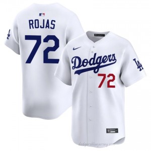 Miguel Rojas #72 White Baseball Jersey | Men LA Dodgers Premium MLB Uniform BT14Q161