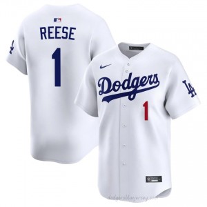 LA Dodgers Pee Wee Reese #1 White Men Premium Jersey | MLB Collectible Baseball Uniform S17XT065