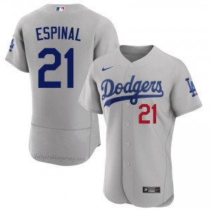 Gray Santiago Espinal #21 Men Baseball Jersey | Los Angeles Dodgers Limited Edition MLB Player Gear p185Qw76