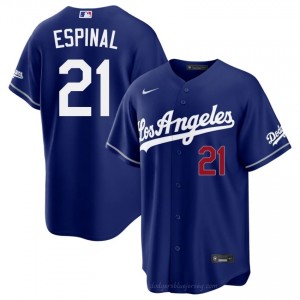 #21 Santiago Espinal Royal On-Field Style Baseball Jersey | Men Authentic LA Dodgers MLB Apparel g424ai62