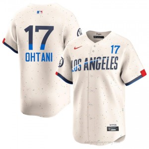 Men Shohei Ohtani #17 Cream Alternate Limited Baseball Jersey | Dodgers Official MLB Design Y36ARK79