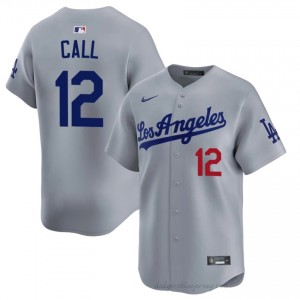 Grey Alex Call #12 Men Baseball Jersey | L.A. Dodgers Limited Edition MLB Player Gear 4I774888