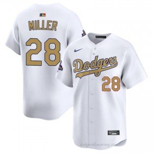 2026 Gold Collection White Bobby Miller #28 Men Baseball Jersey | LAD Limited Edition MLB Player Gear 06747o33
