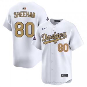 Emmet Sheehan #80 2026 Gold Collection White Baseball Jersey | Men LAD Premium MLB Uniform 0LAJhJ60