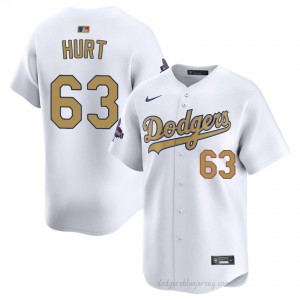 Kyle Hurt #63 2026 Gold Collection White Baseball Jersey | Men LAD Premium MLB Uniform oacu5574