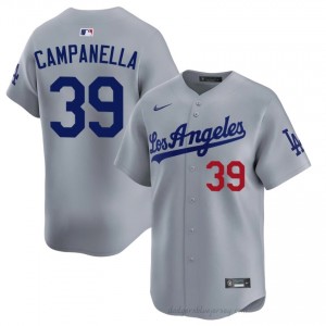 Grey Roy Campanella #39 Men Baseball Jersey | L.A. Dodgers Limited Edition MLB Player Gear Y622d756