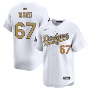 Ryan Ward #67 2026 Gold Collection White Baseball Jersey | Men LAD Premium MLB Uniform y415fN14