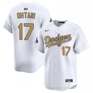 Men 2026 Gold Collection Shohei Ohtani #17 LAD White Elite Baseball Jersey| Stitched Authentic 34Q5DC47