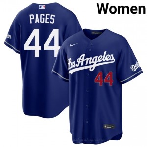 Women Andy Pages #44 Royal Alternate Limited Baseball Jersey | LA Dodgers Official MLB Design eY2Wr524