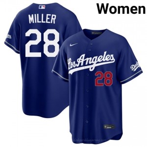 Women Bobby Miller #28 Royal Alternate Limited Baseball Jersey | LAD Official MLB Design 3Pc22x87