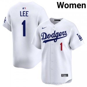 #1 Brandon Lee White On-Field Style Baseball Jersey | Women Authentic LA Dodgers MLB Apparel O71W1731