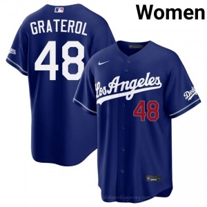 Women Brusdar Graterol #48 Royal Alternate Limited Baseball Jersey | LA Dodgers Official MLB Design Tdt4L589