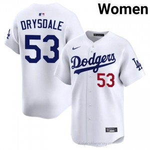 Women Don Drysdale #53 LA Dodgers White Elite Baseball Jersey| Embroidery Authentic i5vQjc73