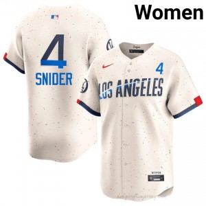 Women Duke Snider #4 Dodgers Cream Elite Baseball Jersey| Stitch Authentic 6s68Wr75