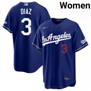 LAD Edwin Diaz #3 Royal Women Premium Jersey | MLB Collectible Baseball Uniform GnL08m35