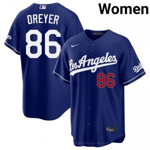 Women Jack Dreyer #86 Royal Alternate Limited Baseball Jersey | L.A. Dodgers Official MLB Design CV02Rf48