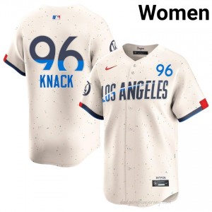 Women Landon Knack #96 Cream Alternate Limited Baseball Jersey | Dodgers Official MLB Design qwtwJr11