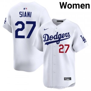 #27 Michael Siani White On-Field Style Baseball Jersey | Women Authentic LA Dodgers MLB Apparel 77abaa84