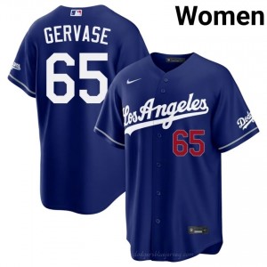 Women Paul Gervase #65 Los Angeles Dodgers Royal Elite Baseball Jersey| Stitched Authentic tk57nU17