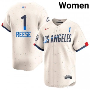 #1 Pee Wee Reese Cream On-Field Style Baseball Jersey | Women Authentic Dodgers MLB Apparel c1hlHK78