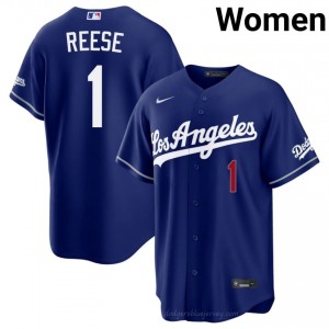 Women Pee Wee Reese #1 Royal Alternate Limited Baseball Jersey | LA Dodgers Official MLB Design oX06o175