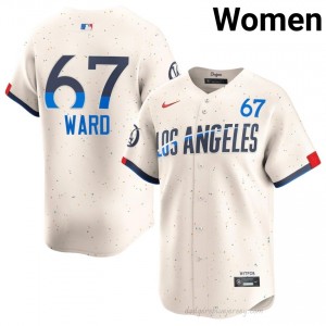Cream Ryan Ward #67 Women Baseball Jersey | Dodgers Limited Edition MLB Player Gear f3B8oq15